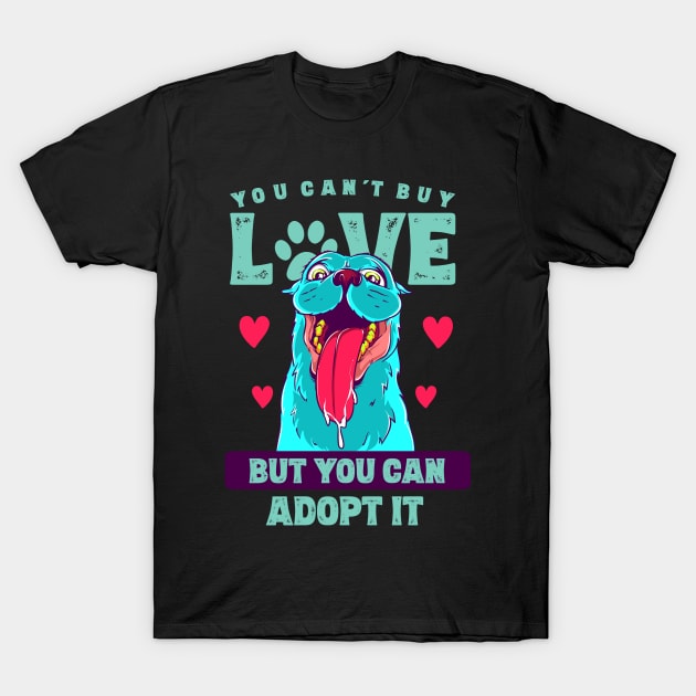 Dog Lover Animal Rescue Adopt Dogs T-Shirt by Evoke Collective